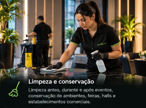 Imagem ilustrativa de limpeza e conservação