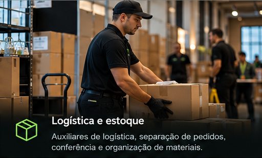 Imagem ilustrativa de logística e estoque