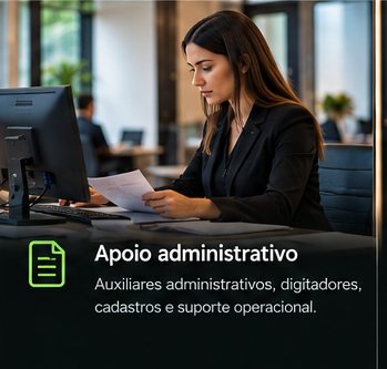 Imagem ilustrativa de apoio administrativo