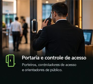 Imagem ilustrativa de portaria e controle de acesso